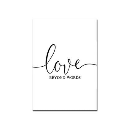Inspirational Life Quotes Posters Fine Art Canvas Prints Minimalist Black & White Quotation Pictures For Living Room Bedroom Wall Decoration