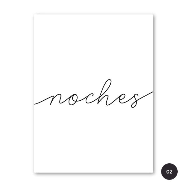 Inspirational Spanish Words Wall Art Fine Art Canvas Prints Buenas Noches Quotation Poster Pictures For Bedroom Living Room Cafe Kitchen Decor