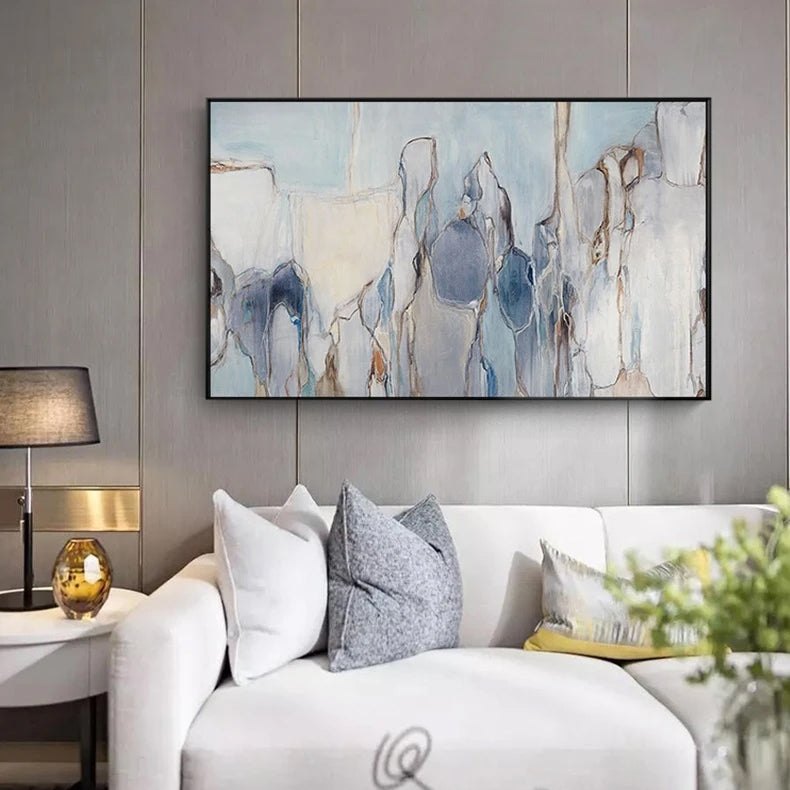Modern Abstract Living Room Wall Art Vintage Subdued Palette Nordic Living Room – NordicWallArt.com