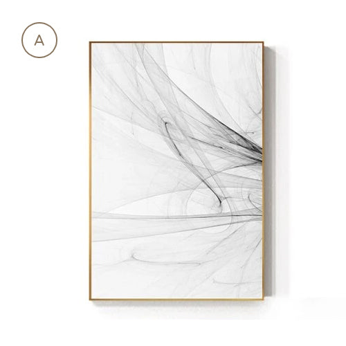 Modern Minimalist Design Black White Abstract Wall Art Fine Art Canvas Prints Pictures For Luxury Loft Living Room Nordic Home Office Interior Decor