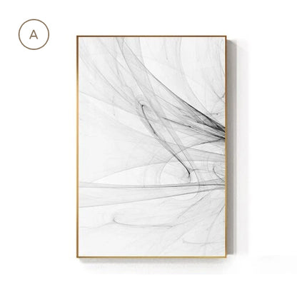Modern Minimalist Design Black White Abstract Wall Art Fine Art Canvas Prints Pictures For Luxury Loft Living Room Nordic Home Office Interior Decor