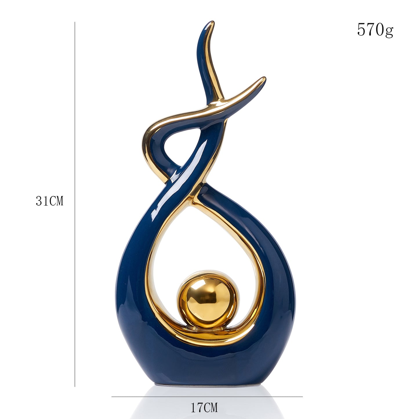 Modern Abstract Decorative Figurines Creative Smooth Flowing Ceramic Sculptures For Living Room Table Mantelpiece Home Office Desktop Decoration
