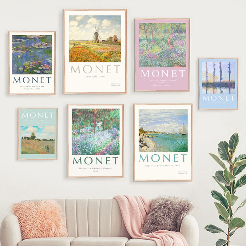 Famous Paintings Impressionist Landscape Wall Art Fine Art Canvas Prints Colorful Art Exhibition Pictures For Living Room Decor