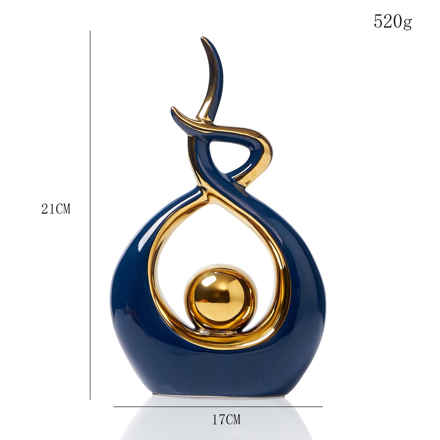 Modern Abstract Decorative Figurines Creative Smooth Flowing Ceramic Sculptures For Living Room Table Mantelpiece Home Office Desktop Decoration