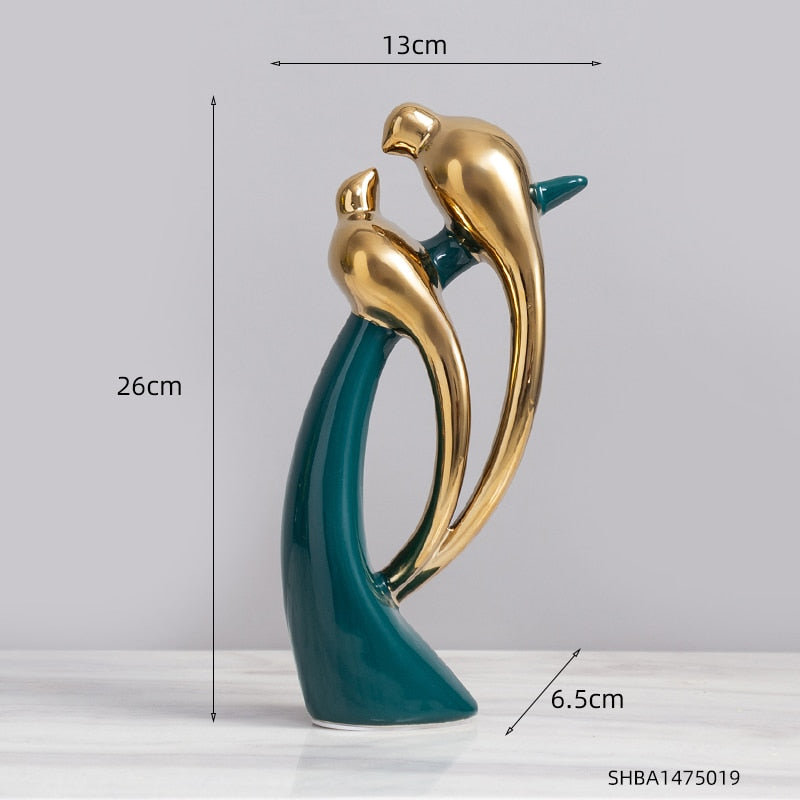 Modern Abstract Decorative Figurines Creative Smooth Flowing Ceramic Sculptures For Living Room Table Mantelpiece Home Office Desktop Decoration