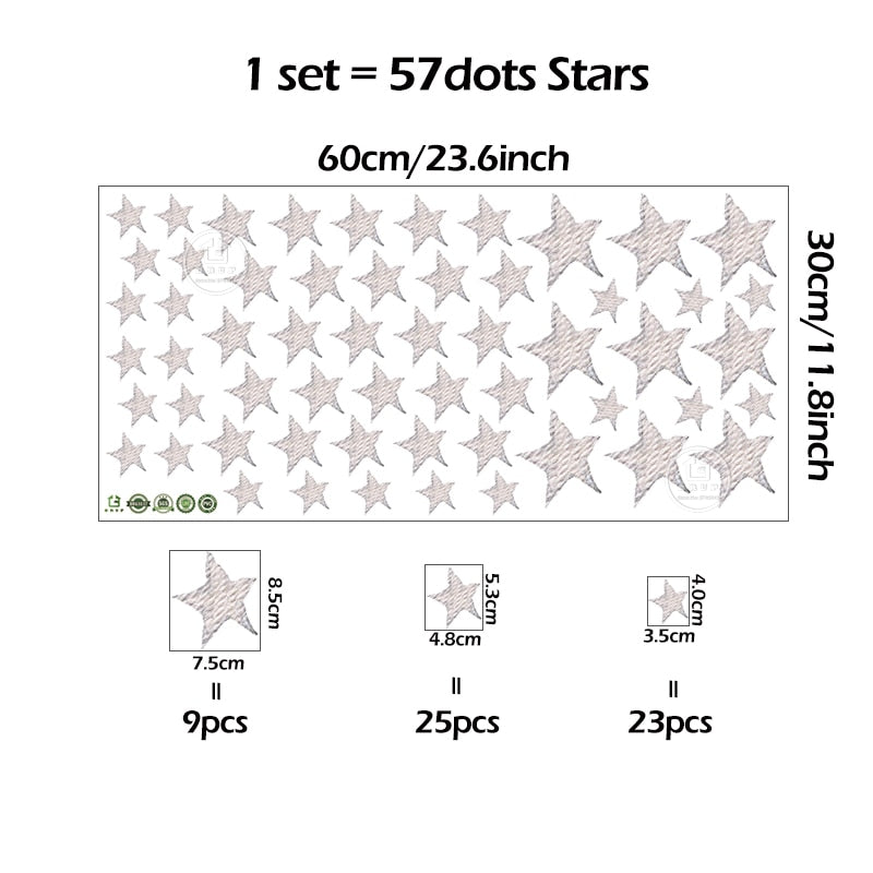 Star Swing Bunny Balloon Wall Decals Removable PVC Vinyl Wall Stickers For Children's Room Nursery Decor Creative DIY Kid's Room Wall Decoration