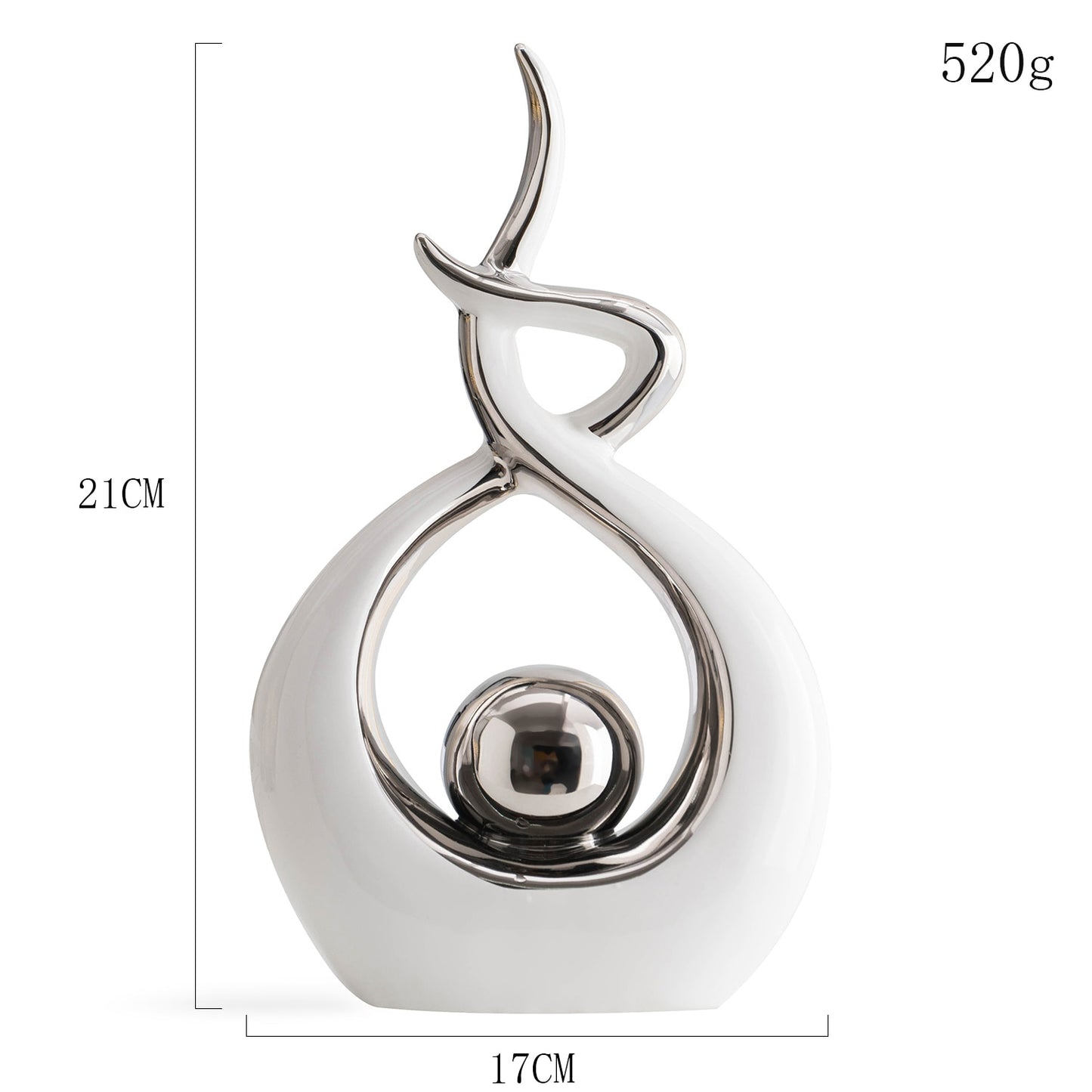 Modern Abstract Decorative Figurines Creative Smooth Flowing Ceramic Sculptures For Living Room Table Mantelpiece Home Office Desktop Decoration