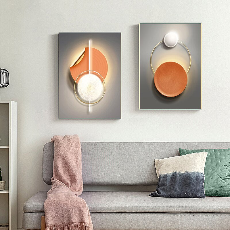 Light Luxury Modern Aesthetics Abstract Wall Art Fine Art Canvas Prints Beige Gray Dogtooth Terracotta Pictures For Luxury Living Room Decor