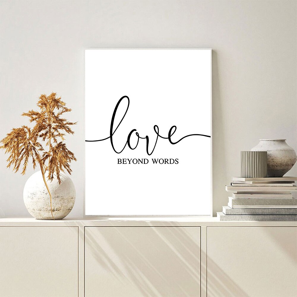 Inspirational Life Quotes Posters Fine Art Canvas Prints Minimalist Black & White Quotation Pictures For Living Room Bedroom Wall Decoration