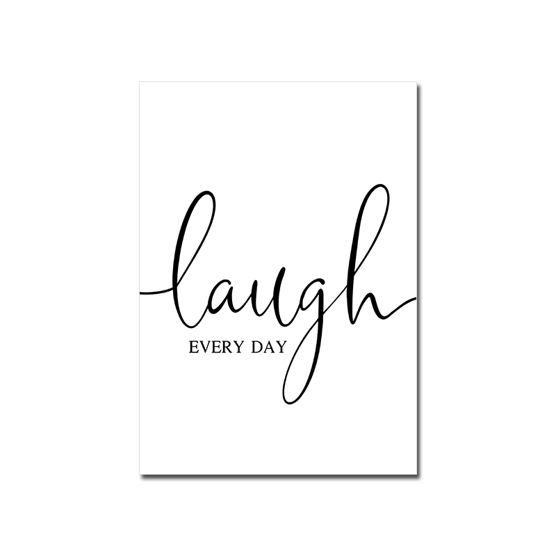 Inspirational Life Quotes Posters Fine Art Canvas Prints Minimalist Black & White Quotation Pictures For Living Room Bedroom Wall Decoration