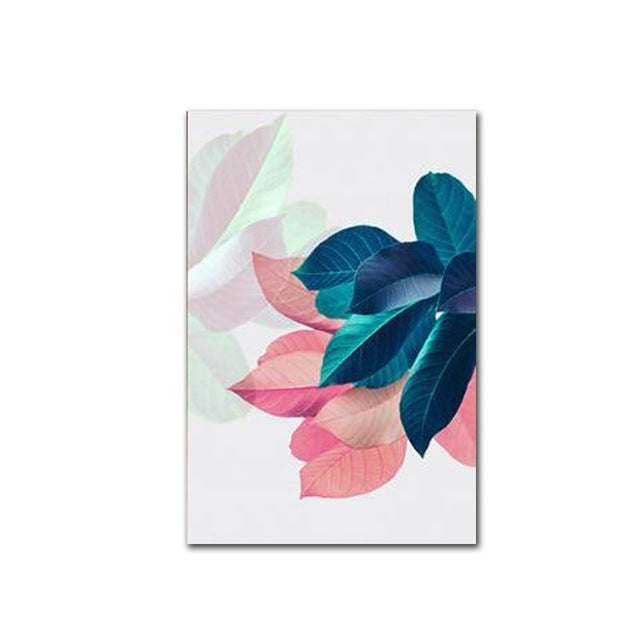 Abstract Colored Leaves Wall Art House Plants Botany Posters Fine Art Canvas Prints For Living Room Dining Room Nordic Style Wall Decor