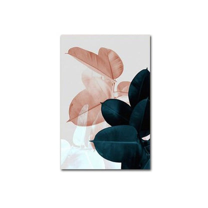 Abstract Colored Leaves Wall Art House Plants Botany Posters Fine Art Canvas Prints For Living Room Dining Room Nordic Style Wall Decor