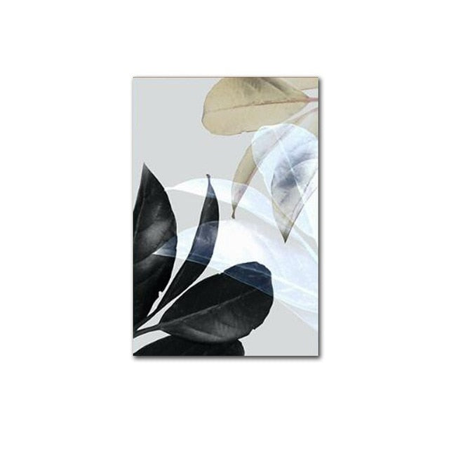 Abstract Colored Leaves Wall Art House Plants Botany Posters Fine Art Canvas Prints For Living Room Dining Room Nordic Style Wall Decor
