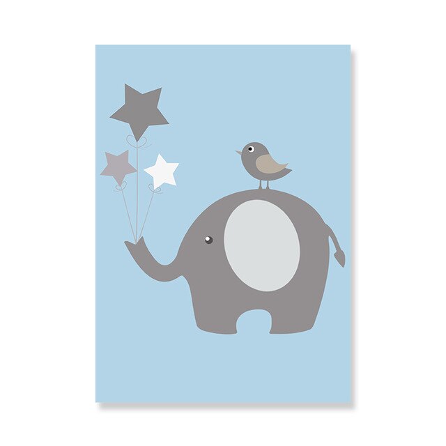 Personalized Baby's Room Wall Art Cute Posters Nordic Style Fine Art Canvas Prints Picture For Children;s Room Modern Cute Kids Room Decor