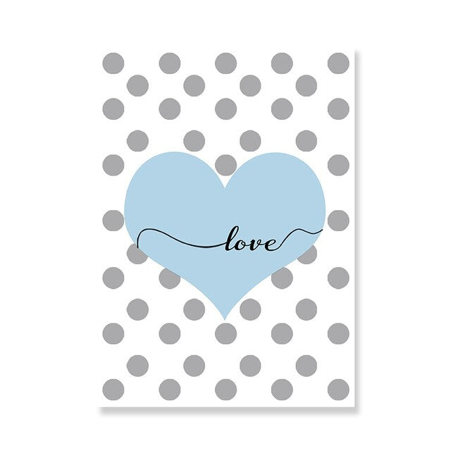 Personalized Baby's Room Wall Art Cute Posters Nordic Style Fine Art Canvas Prints Picture For Children;s Room Modern Cute Kids Room Decor