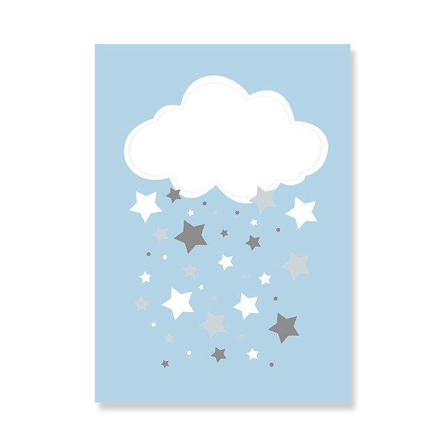 Personalized Baby's Room Wall Art Cute Posters Nordic Style Fine Art Canvas Prints Picture For Children;s Room Modern Cute Kids Room Decor