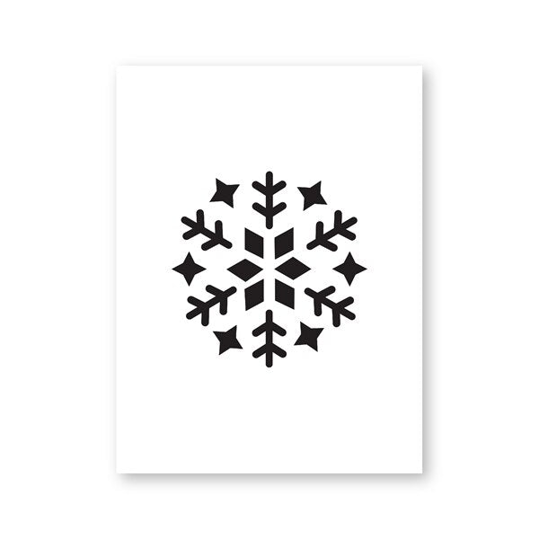 Snowflake Minimalist Wall Art Black White Fine Art Canvas Prints Let It Snow Quote Nordic Posters For Living Room Dining Room Scandinavian Home Decor