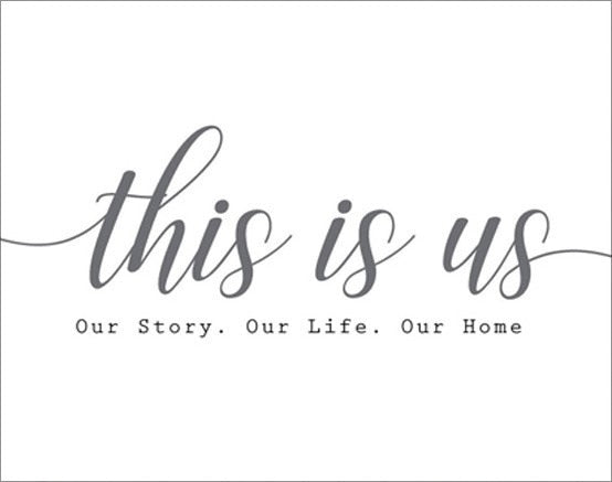 This Is Us Our Story Family Living Room Wall Art Black And White Nordic Style Minimalist Quotation Poster Fine Art Canvas Prints For Modern Home Decor