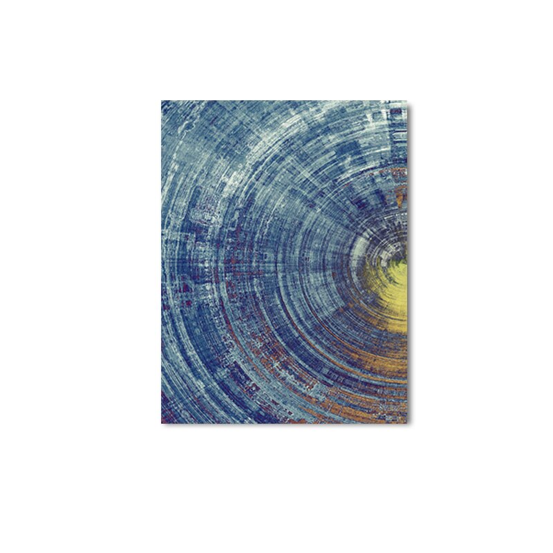 Yellow Meets Blue Contemporary Wall Art Fine Art Canvas Prints Abstract Circle Pictures For Office Interiors Living Room Modern Home Wall Art Decor