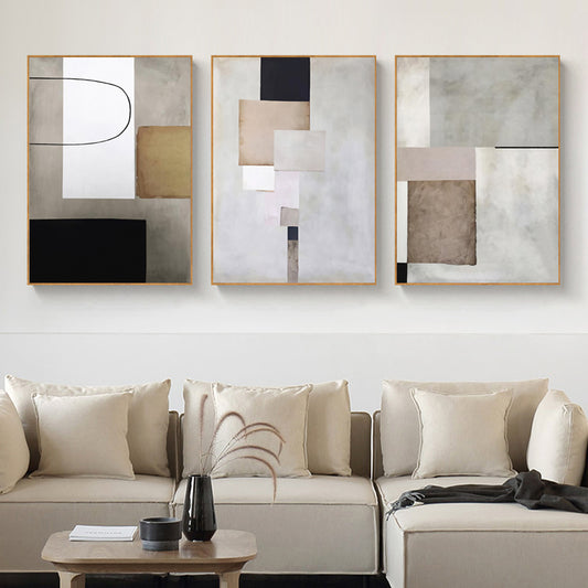 Modern Geometric Abstract Wall Art Fine Art Canvas Giclee Prints Contemporary Pictures For Living Room Bedroom Loft Apartment Home Office Interior Decor