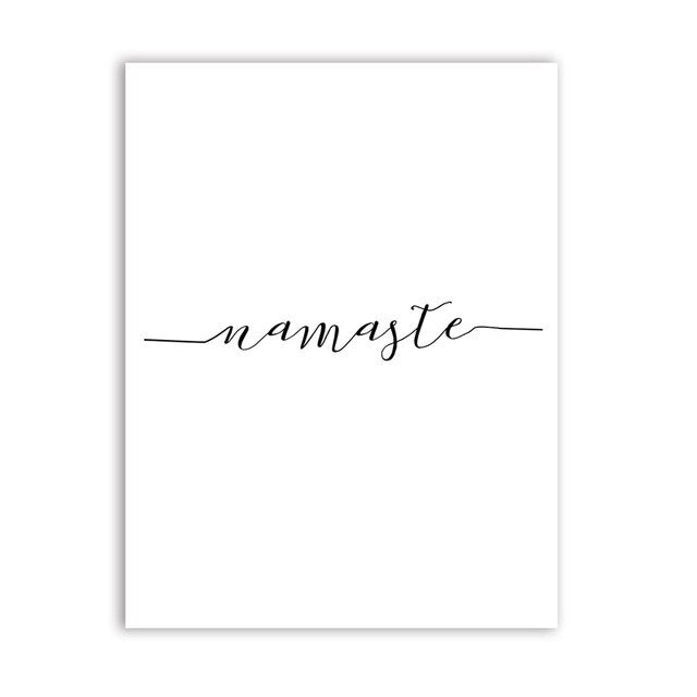 Be Present Yoga Meditation Poster Black And White Fine Art Canvas Print Namaste Breathe Mindfulness Quotations Wall Decor Nordic Minimalist Home Decor