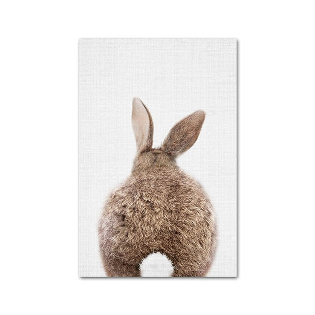 Nursery Wall Art Prints Cute Baby Animals Giraffe Bunny Hedgehog Owl Fox Bear Cub Baby Woodland Animals For Baby's Room Wall Art Decor