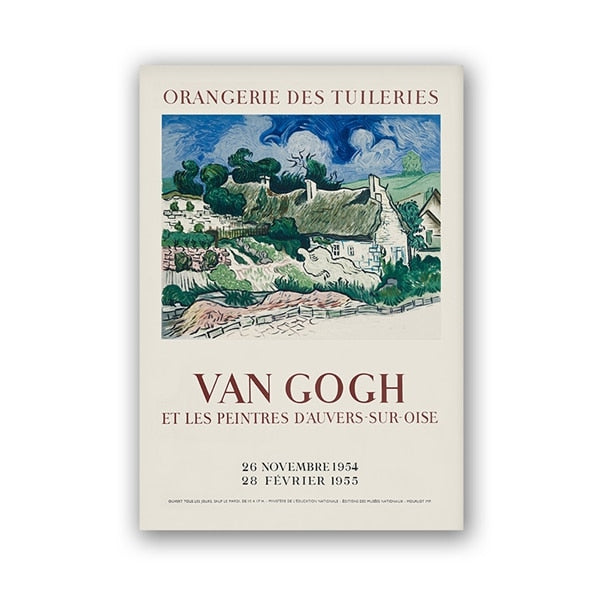 Vincent Van Gogh en Provence Exhibition Poster Wall Art Fine Art Canvas Prints Vintage Style Gallery Wall Pictures For Living Room Dining Room Nordic Home Decor
