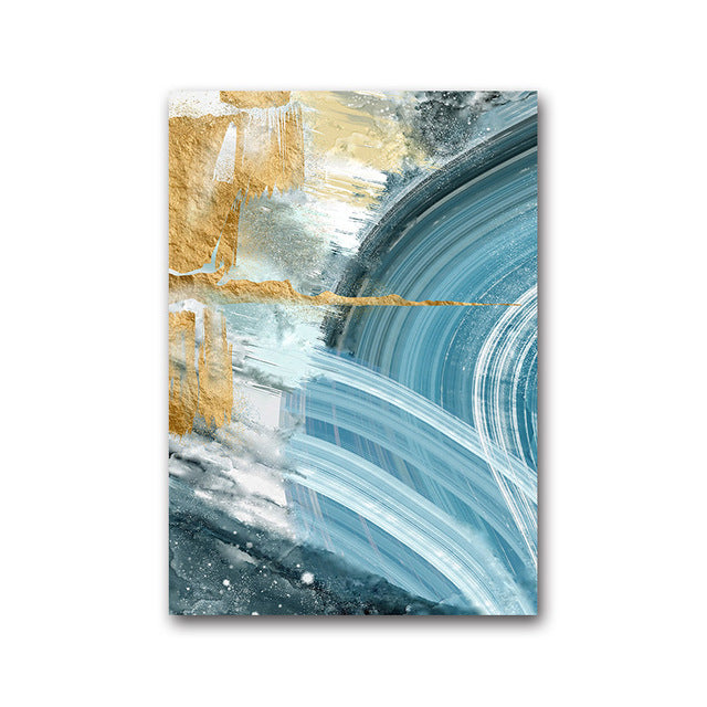 Nordic Abstract Sky Blue Summer Sea Wall Art Fine Art Canvas Prints Contemporary Pictures For Living Room Bedroom Modern Home Office Interior Decor