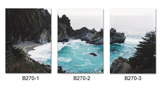 Hidden Cove Tropical Coastal Landscape Wall Art Fine Art Canvas Prints Beachscape Nordic Style Seascape Pictures For Office Living Room Decor