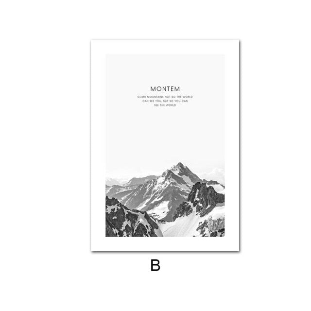 Mystical Wolf Mountain Landscape Wall Art Fine Art Canvas Prints Feather Skull Dream Catcher Minimalist Black White Wall Art Nordic Home Decor