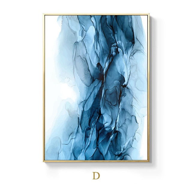 Alien Clouds Abstract Wall Art Colorful Fine Art Canvas Prints Modern Contemporary Nordic Style Marble Effect Pictures For Living Room Bedroom Home Decor