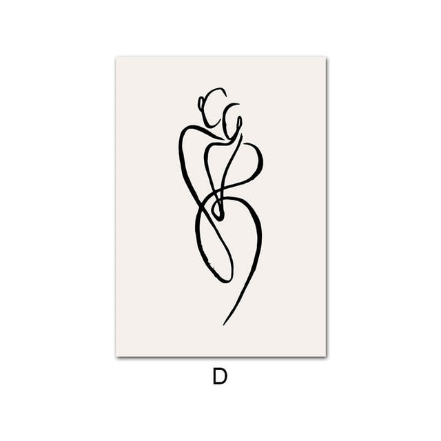 Modern Abstract Minimalist Gallery Line Art Wall Art Pictures Canvas Prints Pictures Of Calm Scandinavian Style Living Room Wall Art Decor