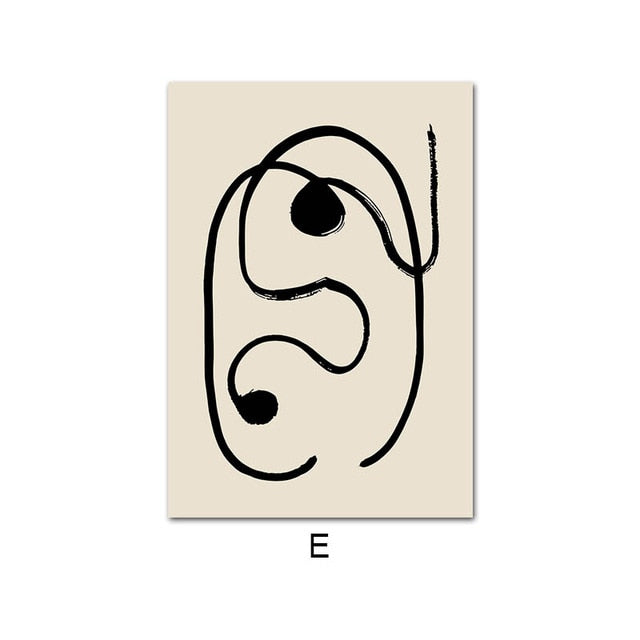 Modern Abstract Minimalist Gallery Line Art Wall Art Pictures Canvas Prints Pictures Of Calm Scandinavian Style Living Room Wall Art Decor