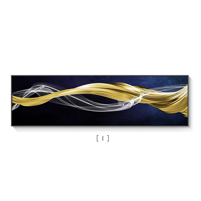 Abstract Flowing Silk Wide Format Wall Art Fine Art Canvas Prints Modern Pictures For Loft Apartment Living Room Above Sofa Wall Art Contemporary Home Decor