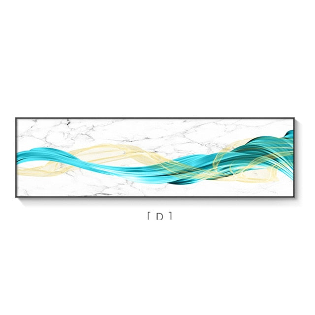 Abstract Flowing Silk Wide Format Wall Art Fine Art Canvas Prints Modern Pictures For Loft Apartment Living Room Above Sofa Wall Art Contemporary Home Decor