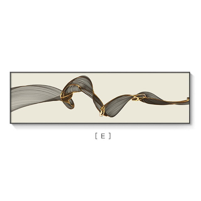 Abstract Flowing Silk Wide Format Wall Art Fine Art Canvas Prints Modern Pictures For Loft Apartment Living Room Above Sofa Wall Art Contemporary Home Decor