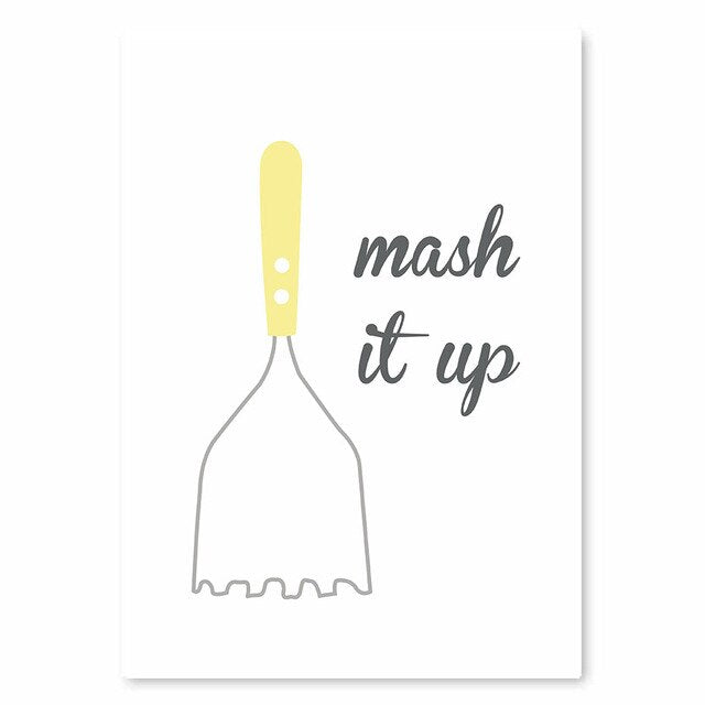 Kitchen Humour Wall Art Nordic Style Culinary Cooking Posters Fine Art Canvas Prints Cookery Baking Pictures For Cafe Kitchen Dining Room Wall Art Decoration