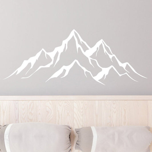 Mountain Peaks Wall Mural For Living Room Removable Waterproof Self Adhesive Solid Color PVC Vinyl Wall Decal Creative Adventure DIY Home Interior Decor