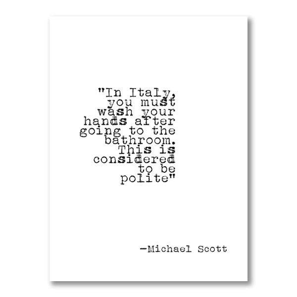 Wash Your Hands Bathroom Quote Wall Art Picture Fine Art Canvas Print Black & White Minimalist Typewritten Typographic Wall Art For Washroom Bathroom Decor