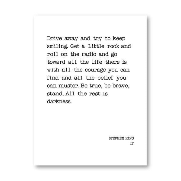 Stephen King Quote From IT Famous Literature Quotes Wall Art Fine Art Canvas Print Minimalist Typographic Black White Poster For Living Room Home Office Decor