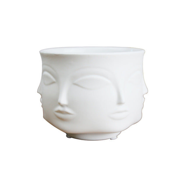 Modern Abstract Art Vase Face Pots Ceramic Flower Pot For Creative Floral Arrangements For Living Room Table Dining Room Windowsill Nordic Home Decor