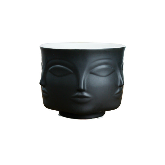 Modern Abstract Art Vase Face Pots Ceramic Flower Pot For Creative Floral Arrangements For Living Room Table Dining Room Windowsill Nordic Home Decor