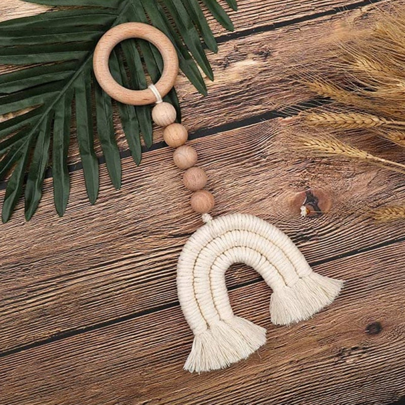 Little Rainbows Hand Woven Nordic Hanging Decoration For Nursery Room Or Kid's Bedroom Essential Naturally Inspired Nordic Home Decor