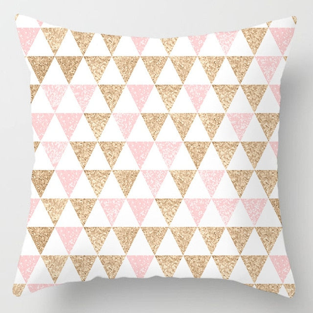 Pink Marble Print 45x45cm Cushion Cover For Sofa Throw Cushions Pillowcase Trendy Pillow Cover Nordic Style Living Room Decor