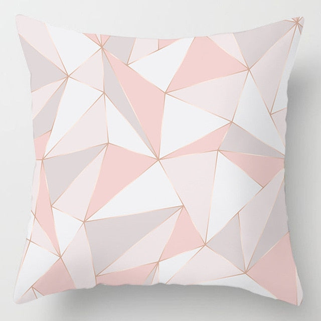 Pink Marble Print 45x45cm Cushion Cover For Sofa Throw Cushions Pillowcase Trendy Pillow Cover Nordic Style Living Room Decor