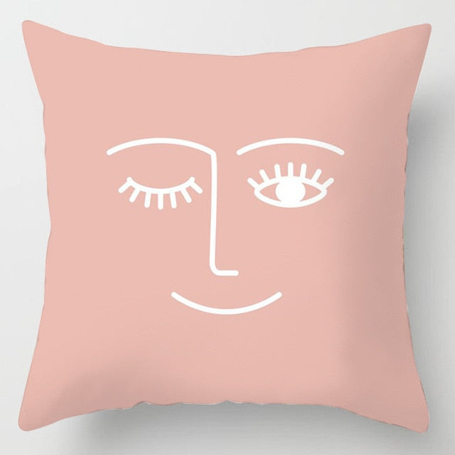 Pink Marble Print 45x45cm Cushion Cover For Sofa Throw Cushions Pillowcase Trendy Pillow Cover Nordic Style Living Room Decor