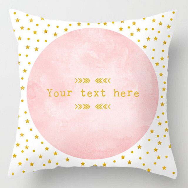 Pink Marble Print 45x45cm Cushion Cover For Sofa Throw Cushions Pillowcase Trendy Pillow Cover Nordic Style Living Room Decor