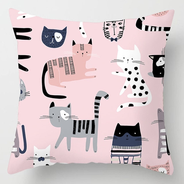 Pink Marble Print 45x45cm Cushion Cover For Sofa Throw Cushions Pillowcase Trendy Pillow Cover Nordic Style Living Room Decor