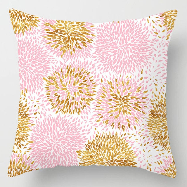 Pink Marble Print 45x45cm Cushion Cover For Sofa Throw Cushions Pillowcase Trendy Pillow Cover Nordic Style Living Room Decor