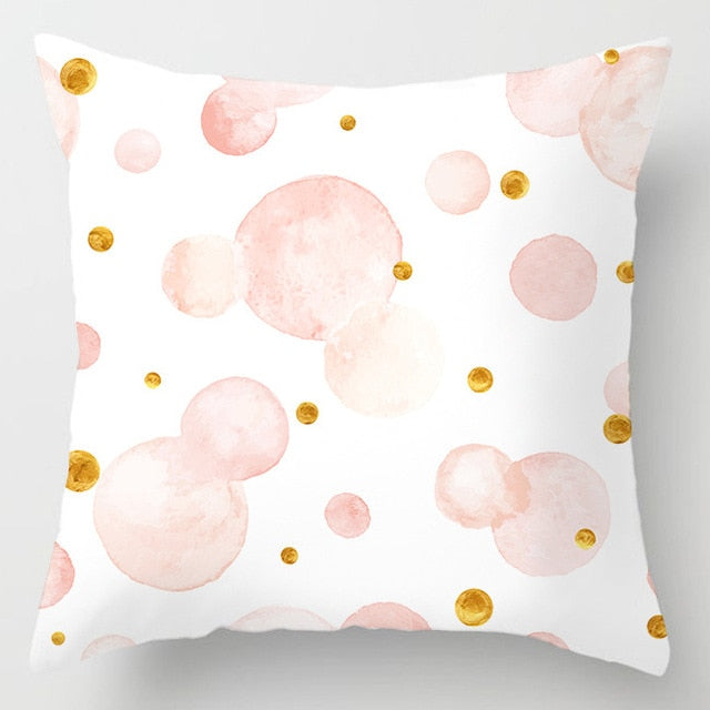 Pink Marble Print 45x45cm Cushion Cover For Sofa Throw Cushions Pillowcase Trendy Pillow Cover Nordic Style Living Room Decor